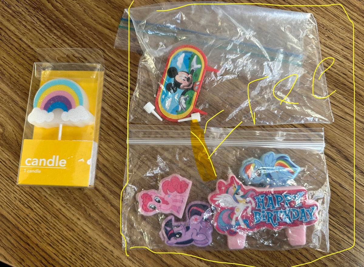New rainbow candle Free Mickey sign