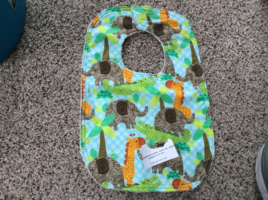 Bib giraffe elephant Never worn,handmade