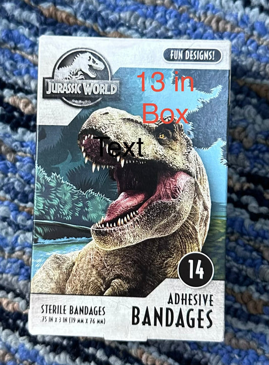 Dinosaur band aids 13 in box