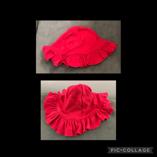 Red sun hat cotton Never worn