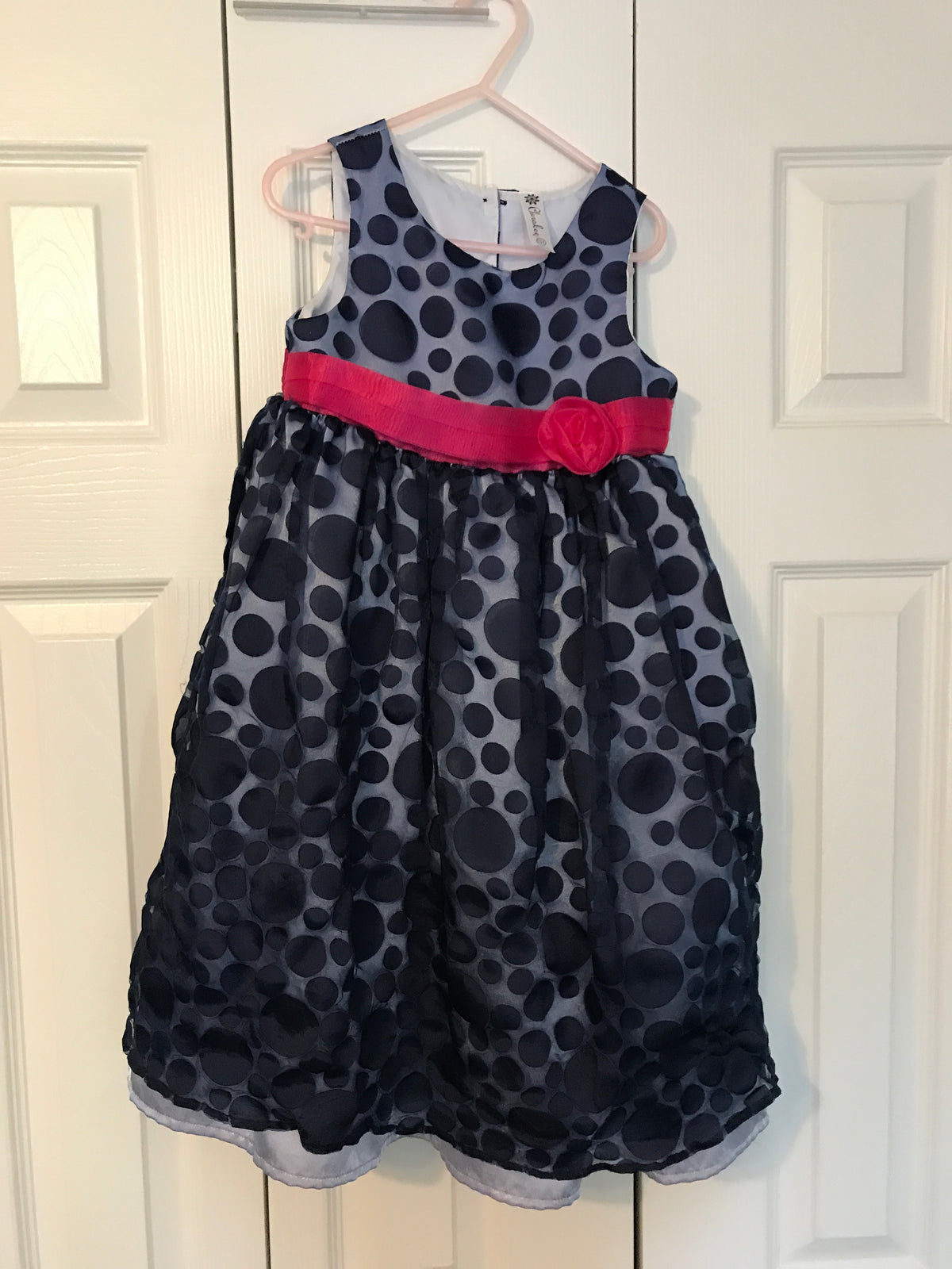 Dress navy light blue Cherokee brand worn once - size Toddler - 5T