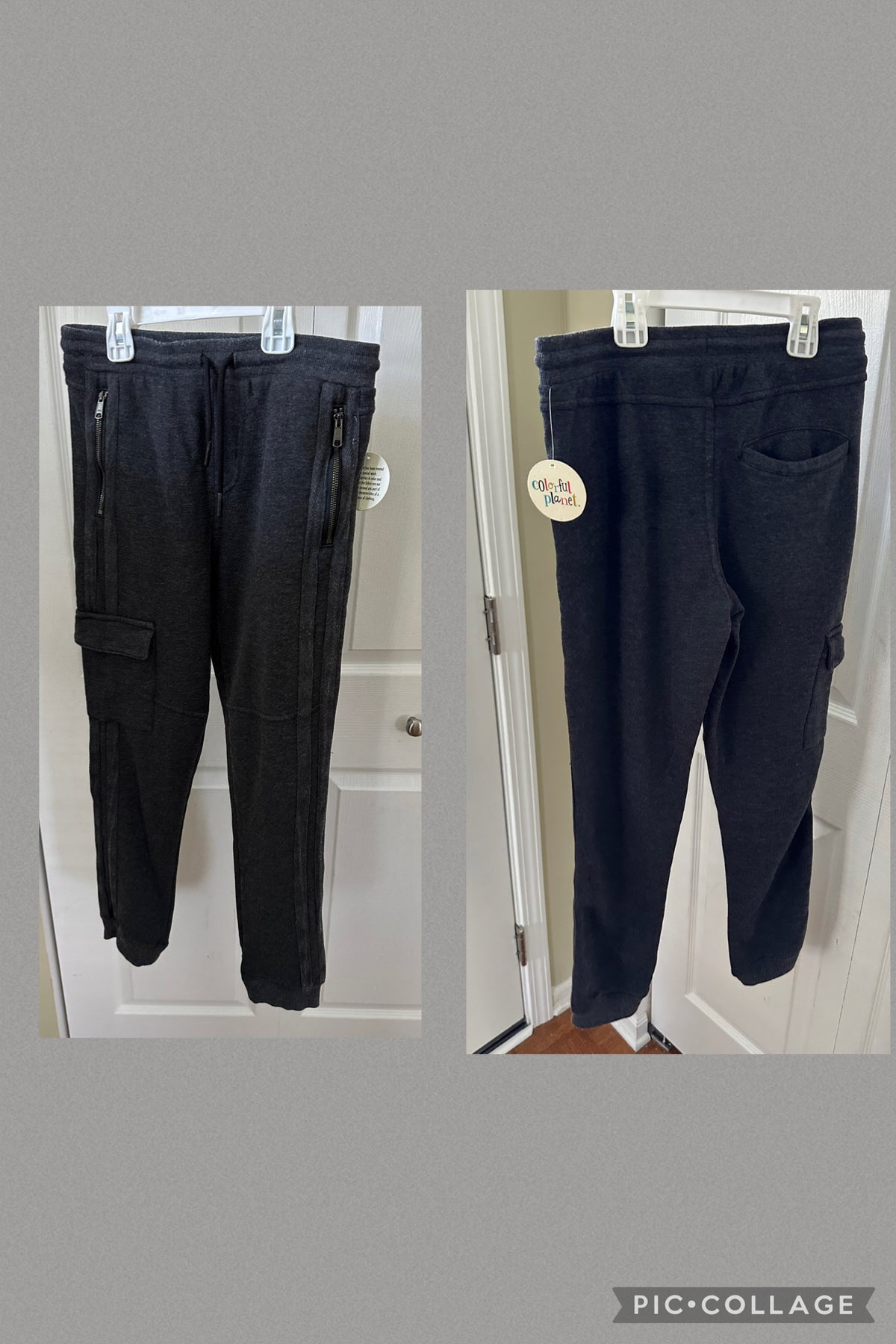 10/12 New jogger Sweats Medium weight, charcoal - size Youth - 10 (L)