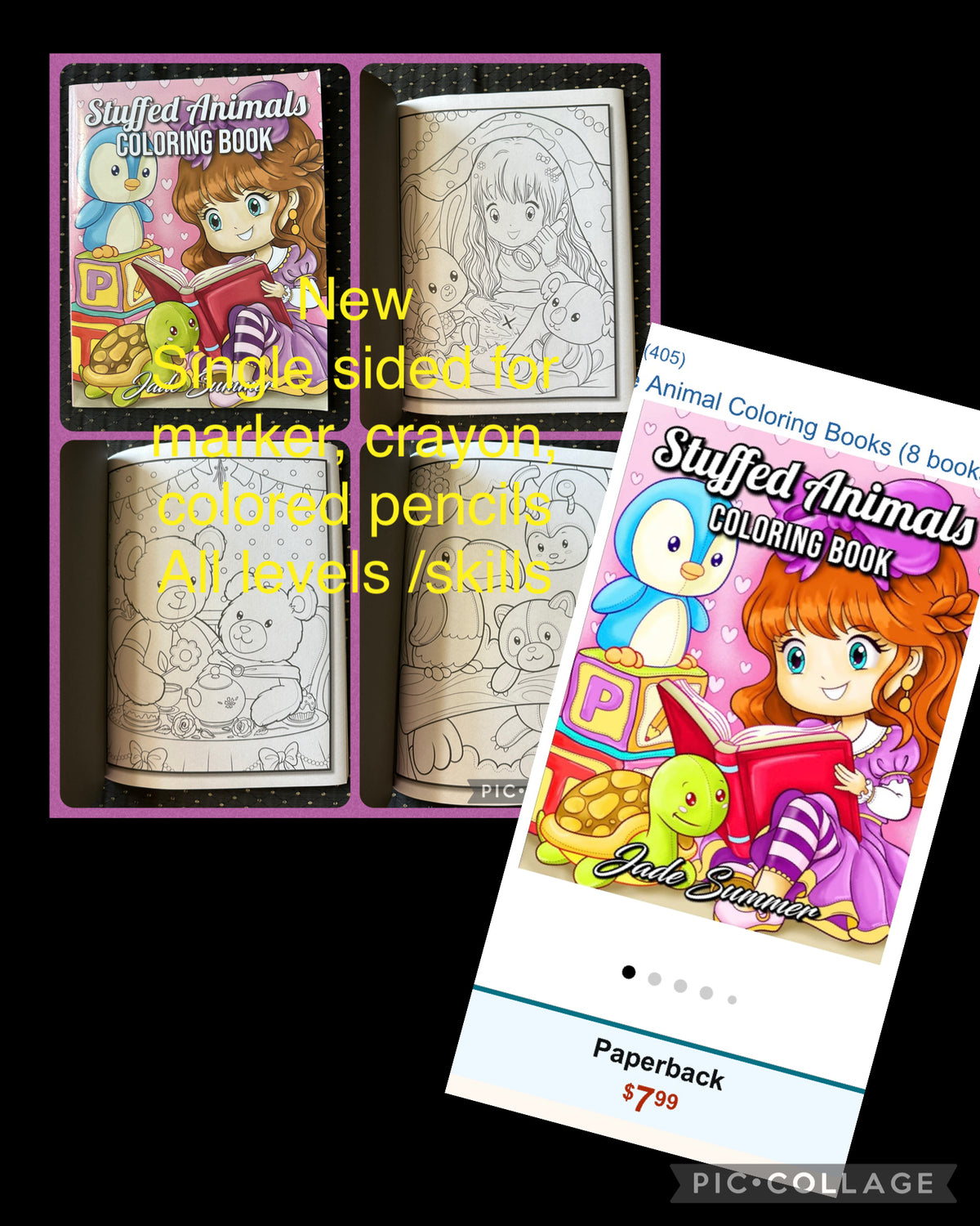 New coloring book Stuffed animal pictures