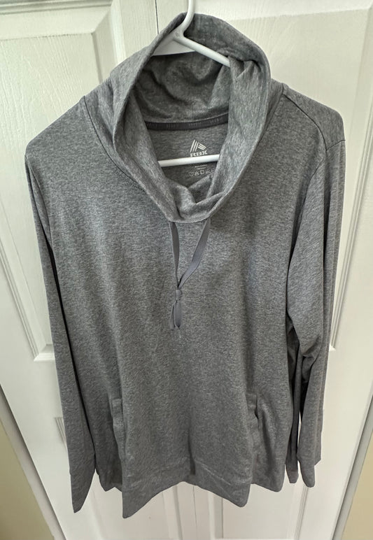 1X Reebok gray sweatshir 92 poly 8 spandex EUC - size Women - 1X (16/18W)