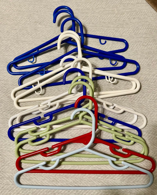 10 blue white red hanger Elementary age