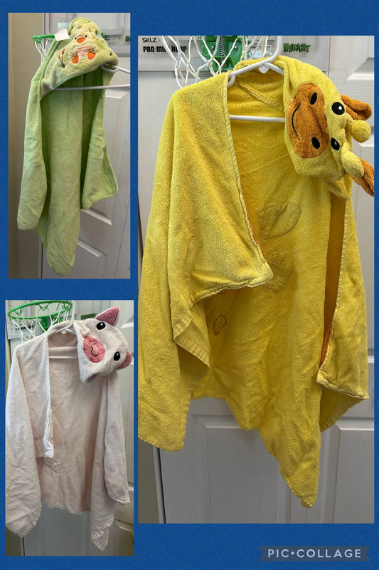3 animal towels good for Extra Pool or bath use