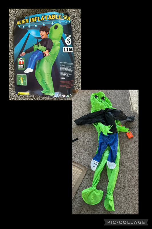Alien costume EUC Fits ~ 3rd-5th grader - size Youth - 8 (M)