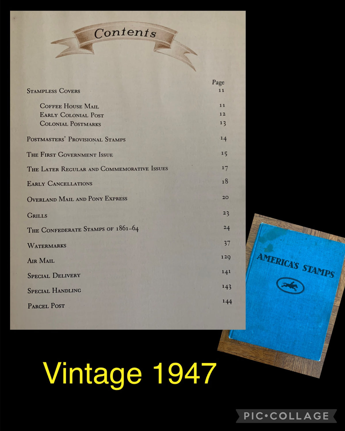 Stamp collecting 1947? Spine loose