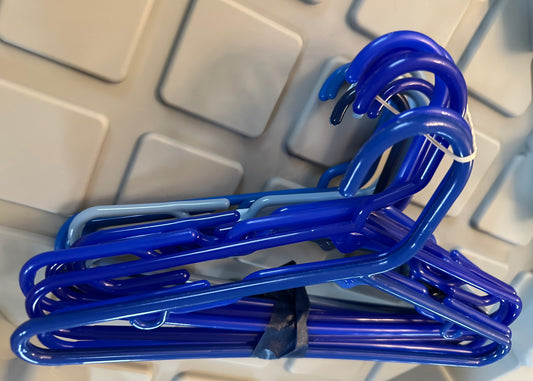 Blue Hangers (13) Sturdy  plastic