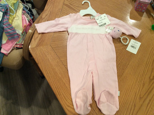 Pink sleeper 6m rattle new thank heaven...girls - size Month - 3-6 / 6M