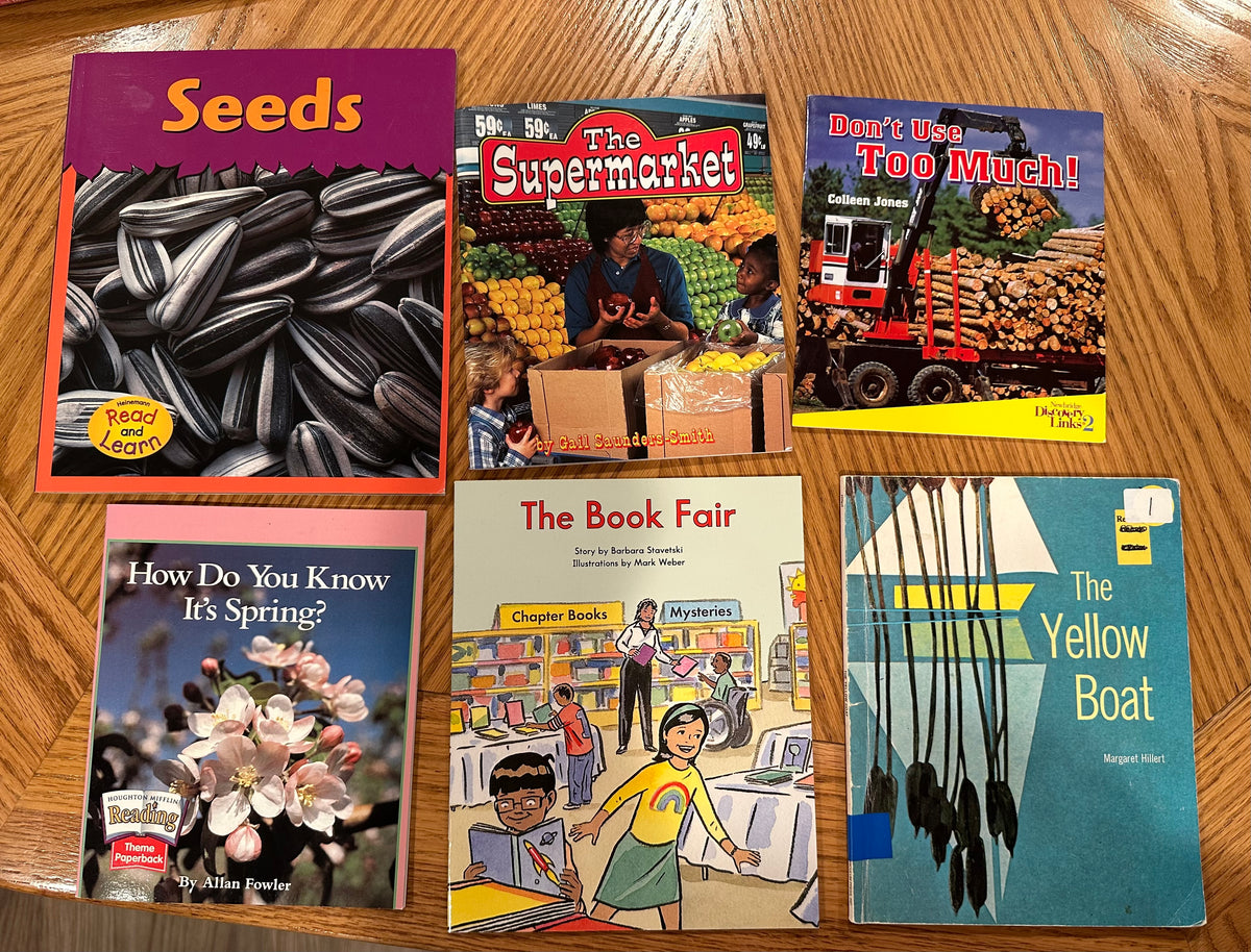 6 early readers k-2nd early intervention books