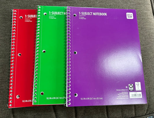 3 college notebook PGR