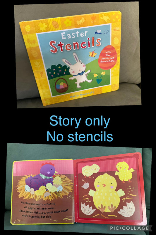 Non religious rhyme book Easter stencils 10 page