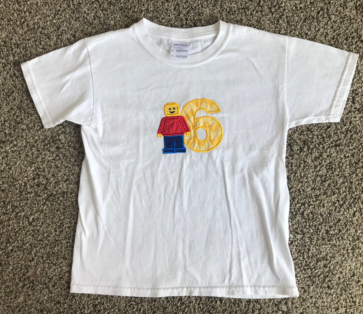 Lego birthday 6 tshirt Gently worn - size Youth - 6 (S)