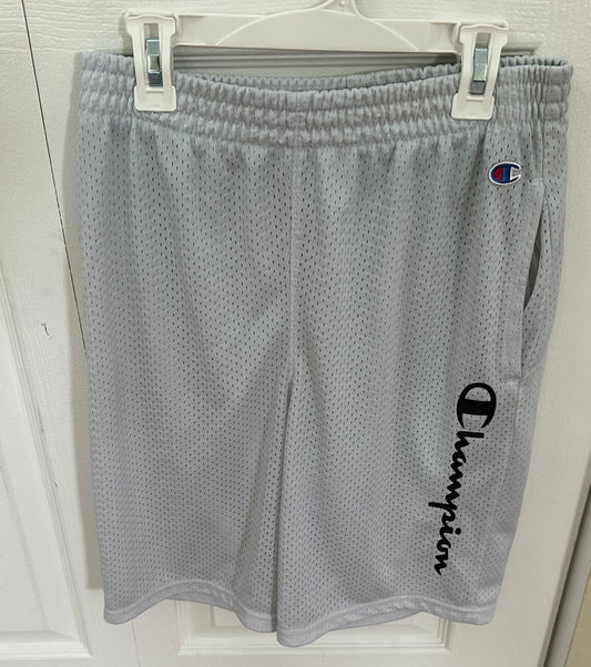 Champion athletic shorts Light gray , like new - size Youth - 14 (XL)