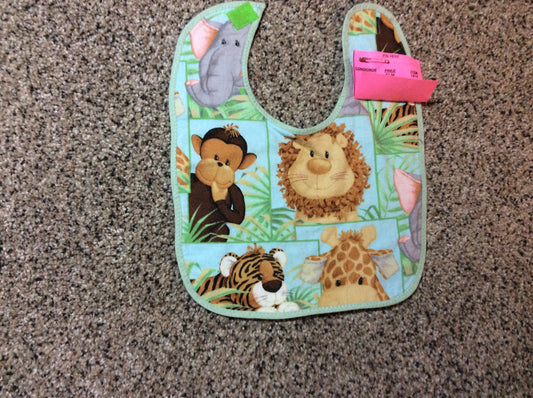 Bib jungle animal Handmade, gently worn