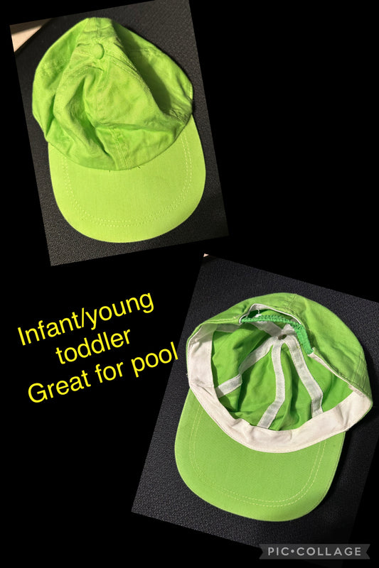 Green cotton cap Infant/young toddler