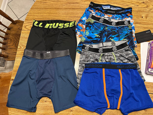 Boxer 6 Some barely worn Or possibly never worn - size Youth - 8 (M)
