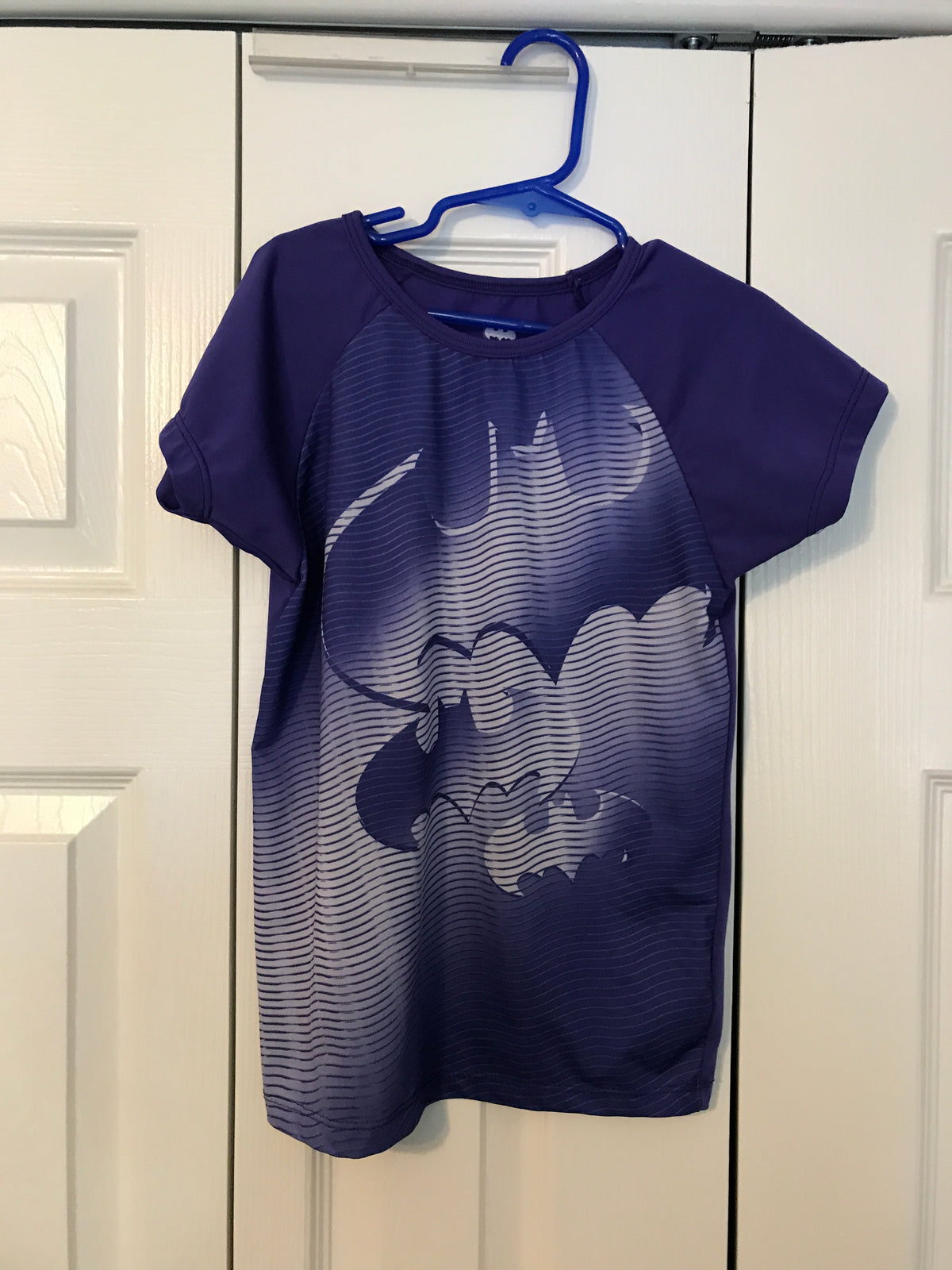 Batgirl 7/8 purple EUC Quick dry material - size Youth - 7 (S)