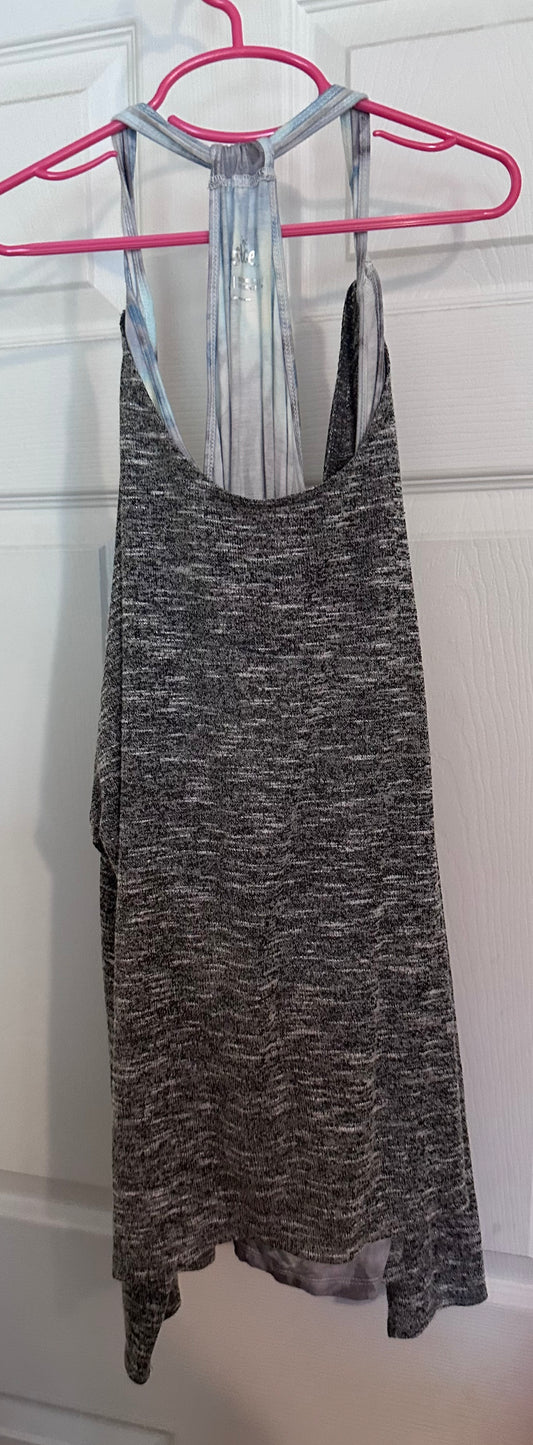 18/20 Justice gray top Built in Tye dye tank - size Youth - 18 (XXL)