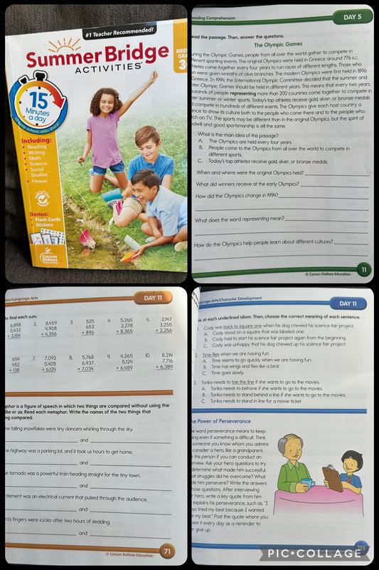 New Summer Bridges 3rd grade workbook