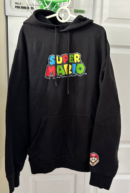 Mario Black hoodie Like new - size Teen/Men - S (29-31)