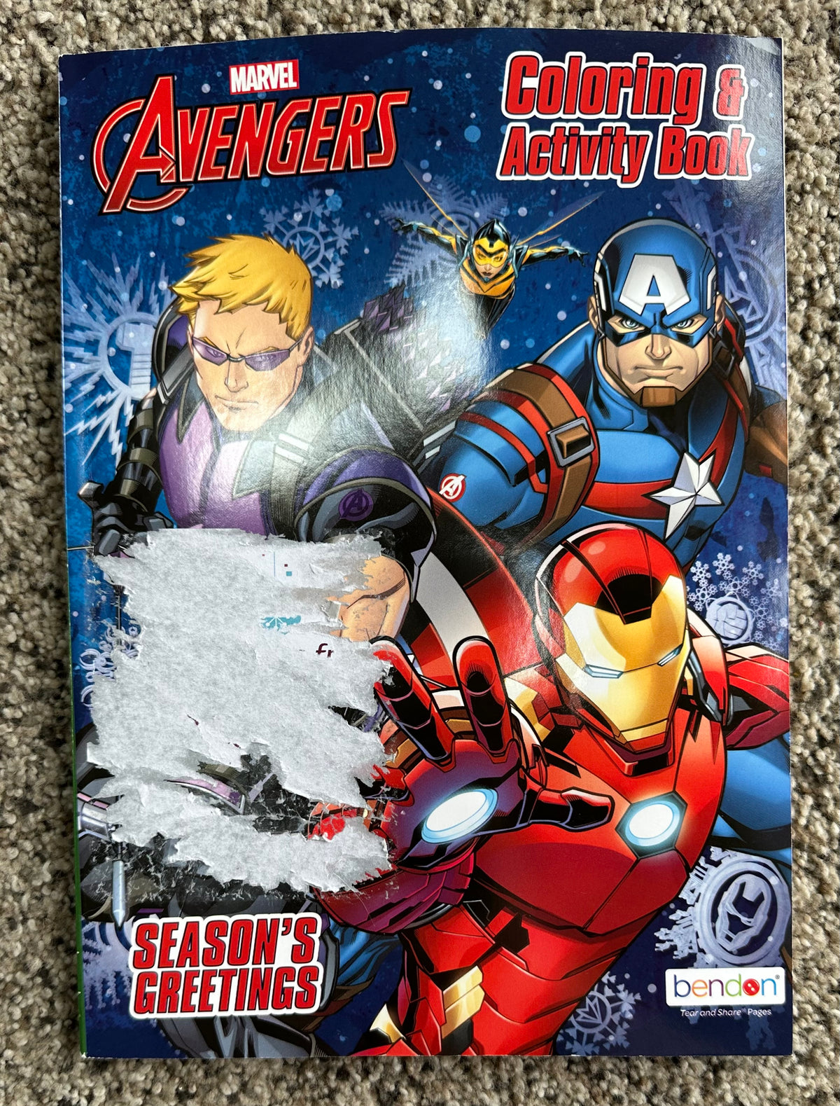 Avengers superhero New,old sticker on cover
