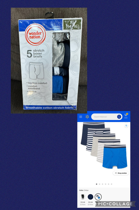 5 Boxers New XL Wonder Nation - size Youth - 14 (XL)