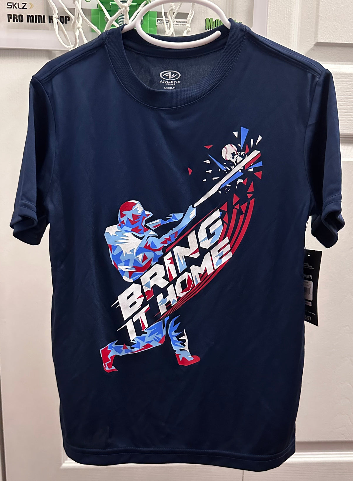 6-7 new Baseball bring It Home tshirt - size Youth - 6 (S)