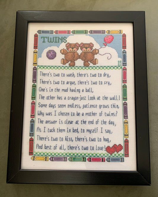 Twins cross stitch