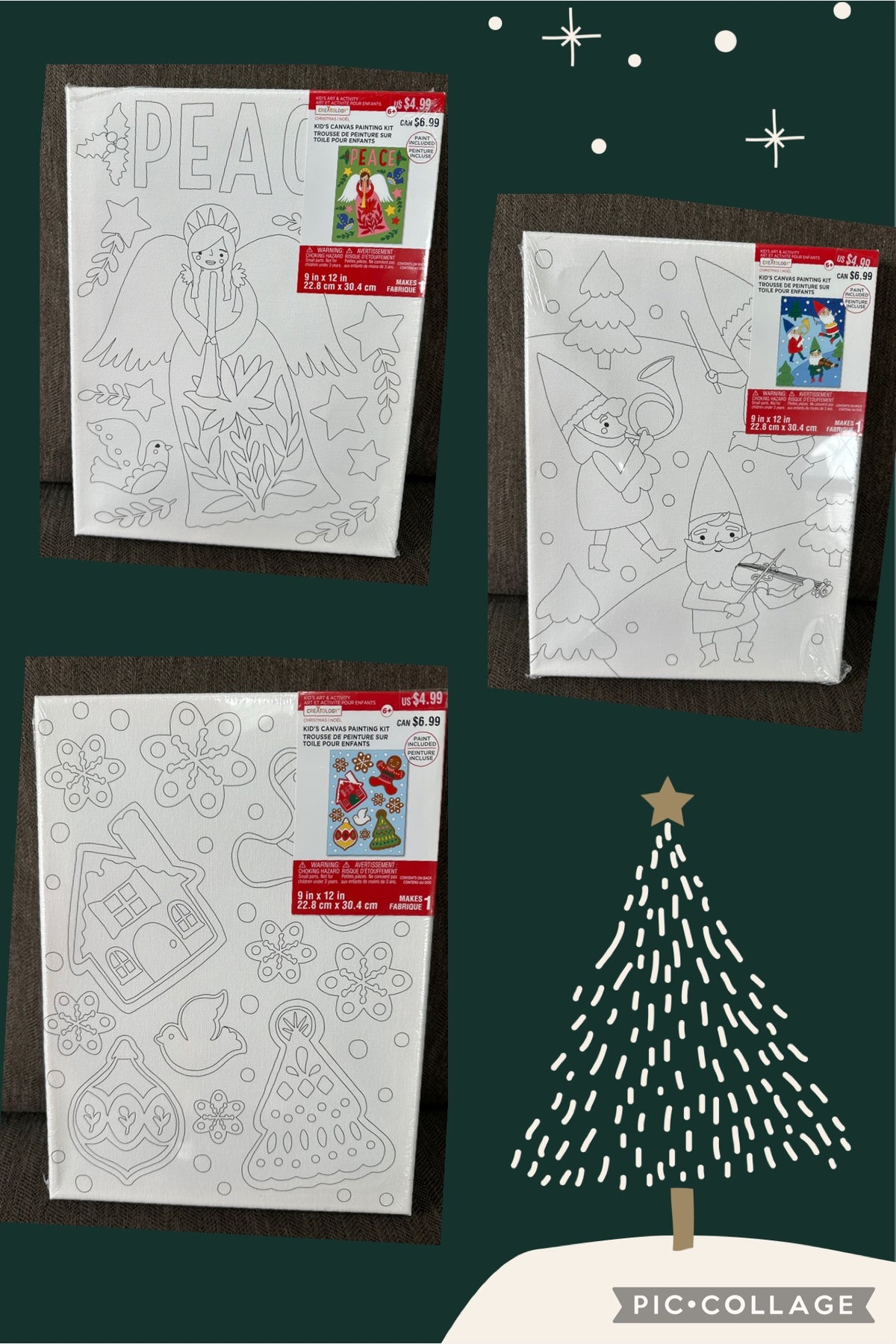 3 winter canvas to paint