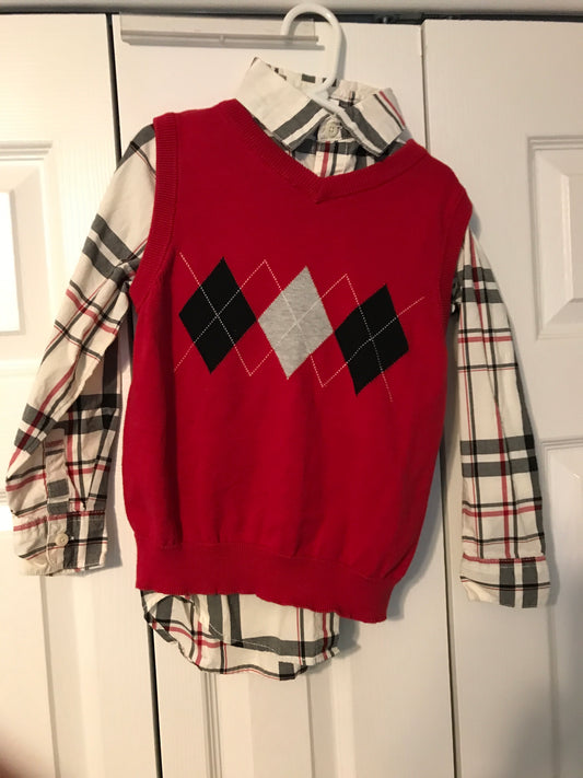 Crazy 8 red vest 5/6 Gently worn - size Youth - 5 (XS)