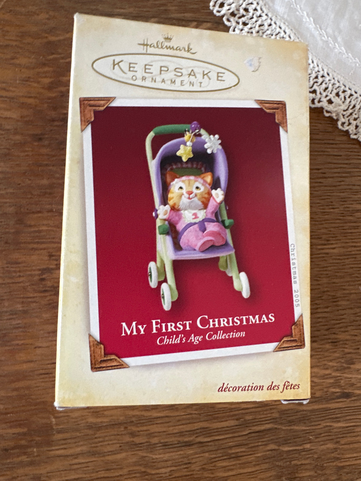 Cat My first Christmas Ornament New