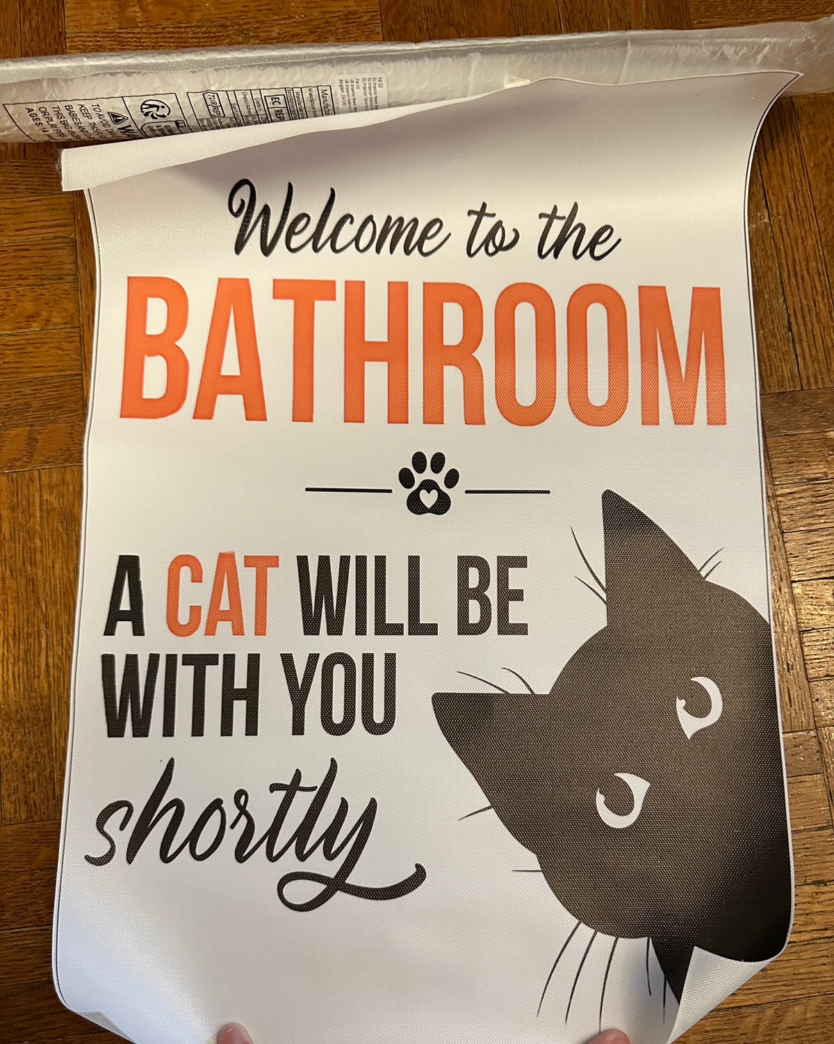 New cat banner - 12 x 18 Lightweight canvas like