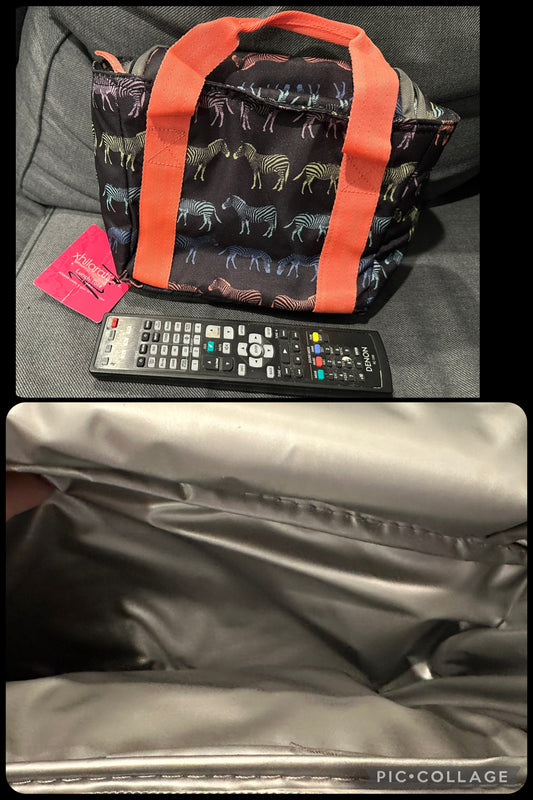 New Zebra lunch bag Insulatied