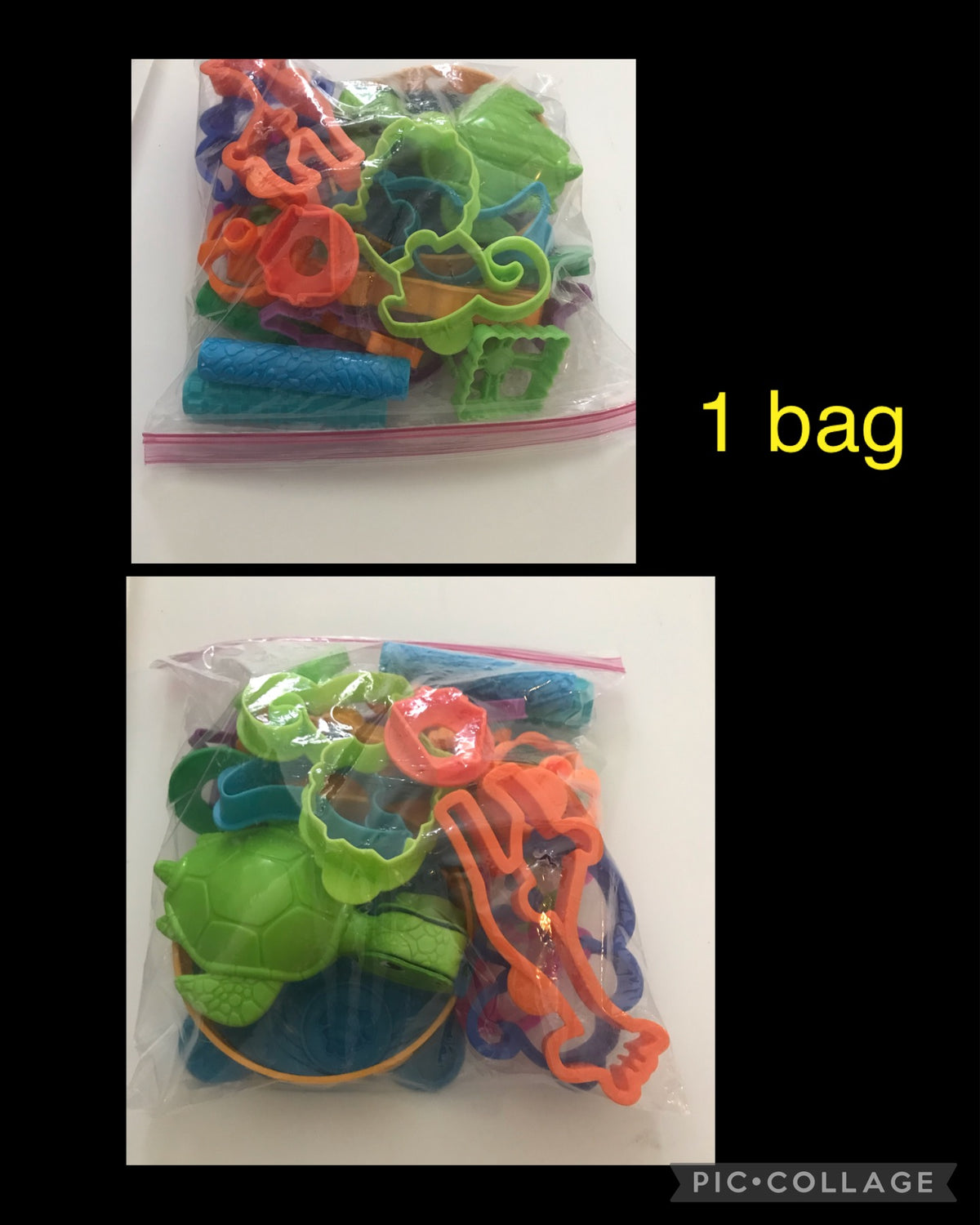 play doh cutters rollers and turtle shape press