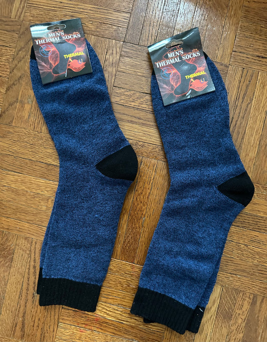 2 new navy thermal sock - size Teen/Men - S (29-31)