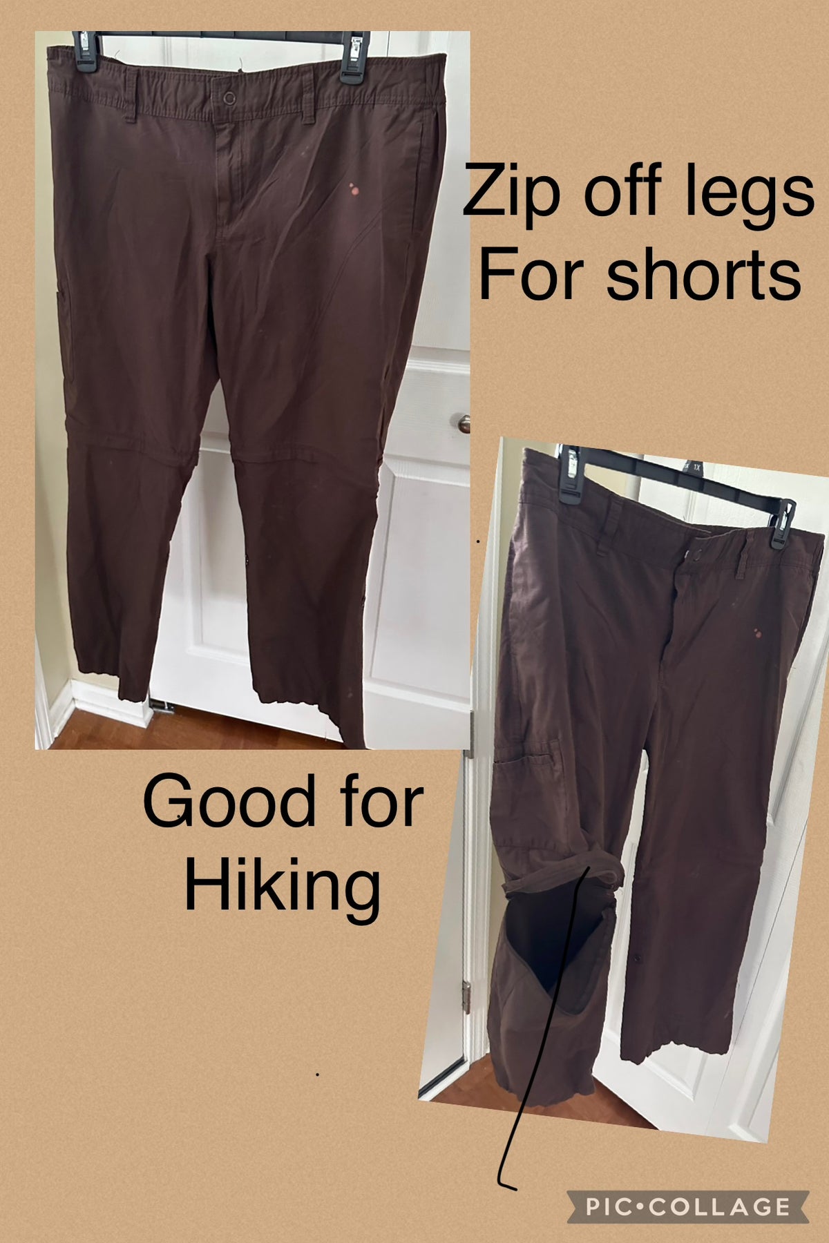 Brown pants/shorts Small bleach mark - size Women - XL (16/18)