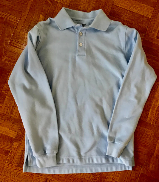 10-12 M light blue LS French toast, uniform - size Youth - 10 (L)