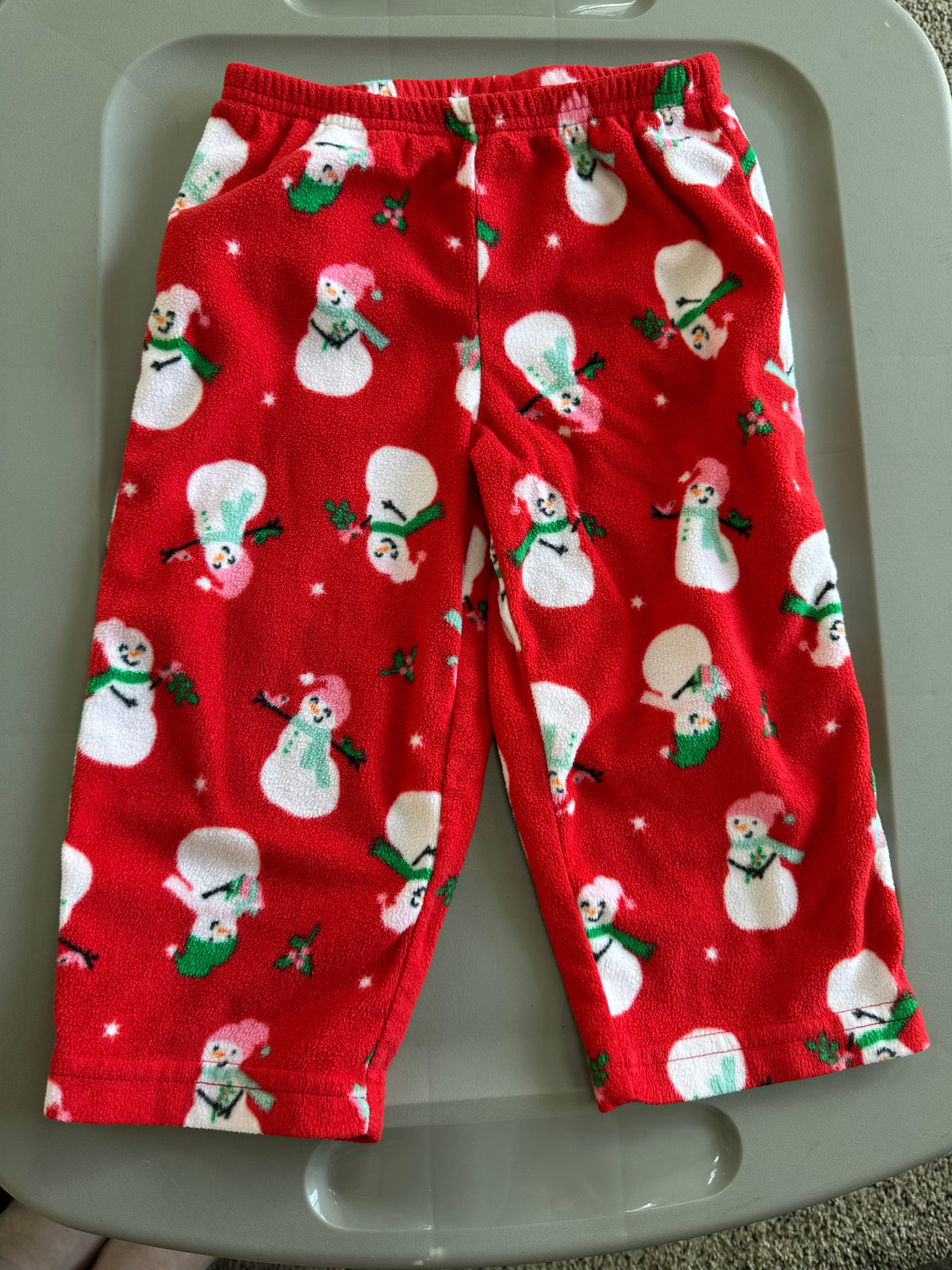 Carters Snowman pj pants VGUC - size Toddler - 2T