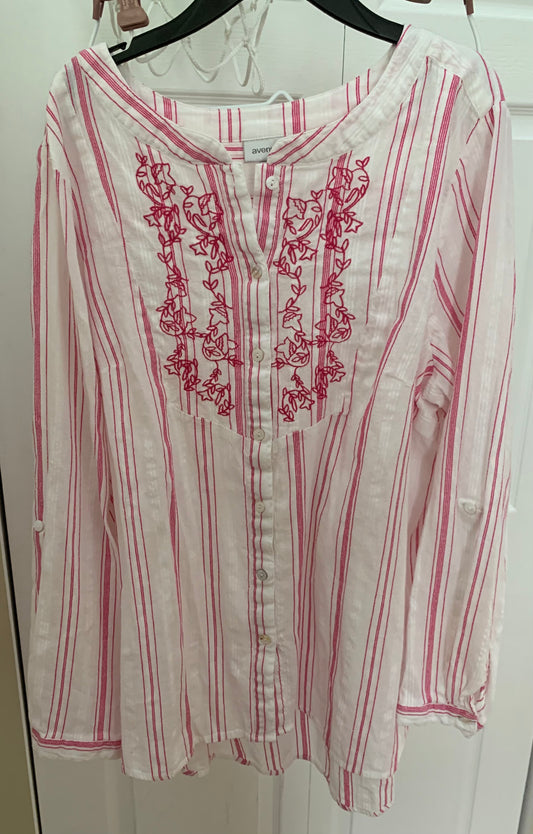 18/20 Avenue cotton top Good for swimsuit cover - size Women - 1X (16/18W)