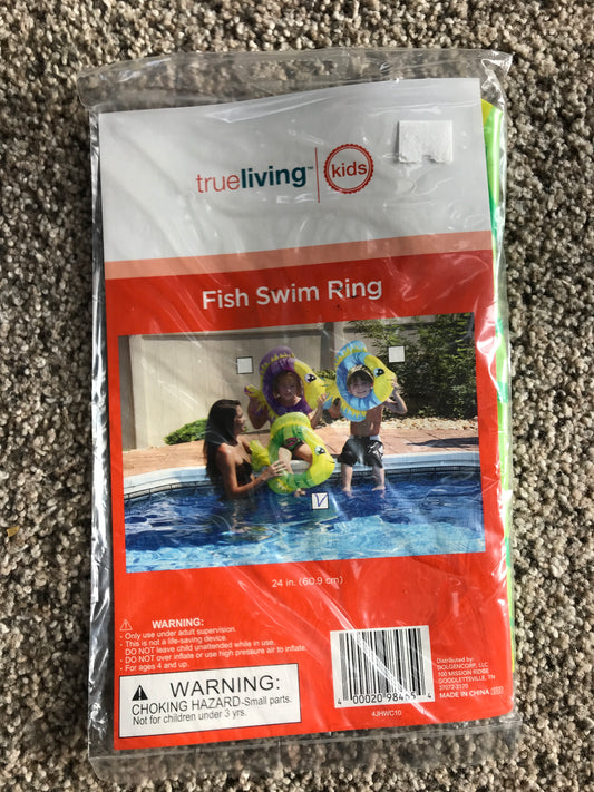 Swim float fish ring Green yellow New