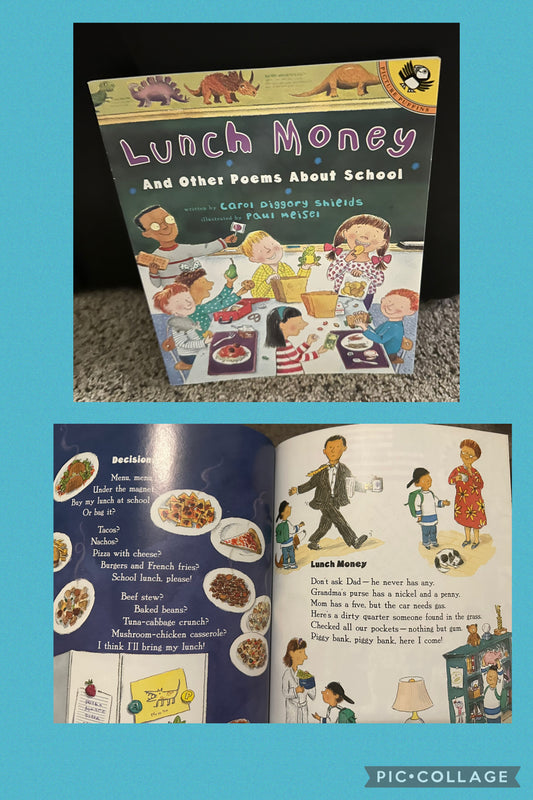 40pg  poems about school Lunch Money (like new)