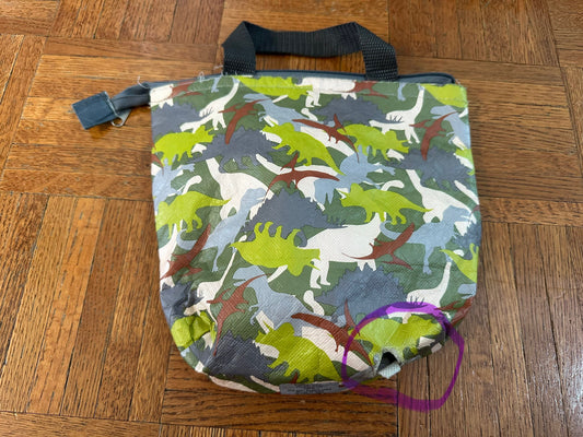 dinosaur snack pouch small hole, could fix