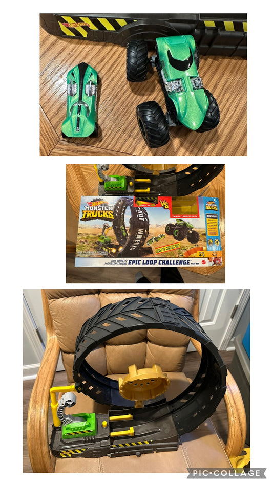 Hot wheels monster truck Epic loop set EUC