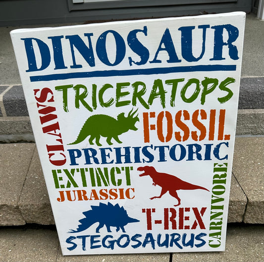 Dinosaur Canvas 16 x 20 Excellent condition