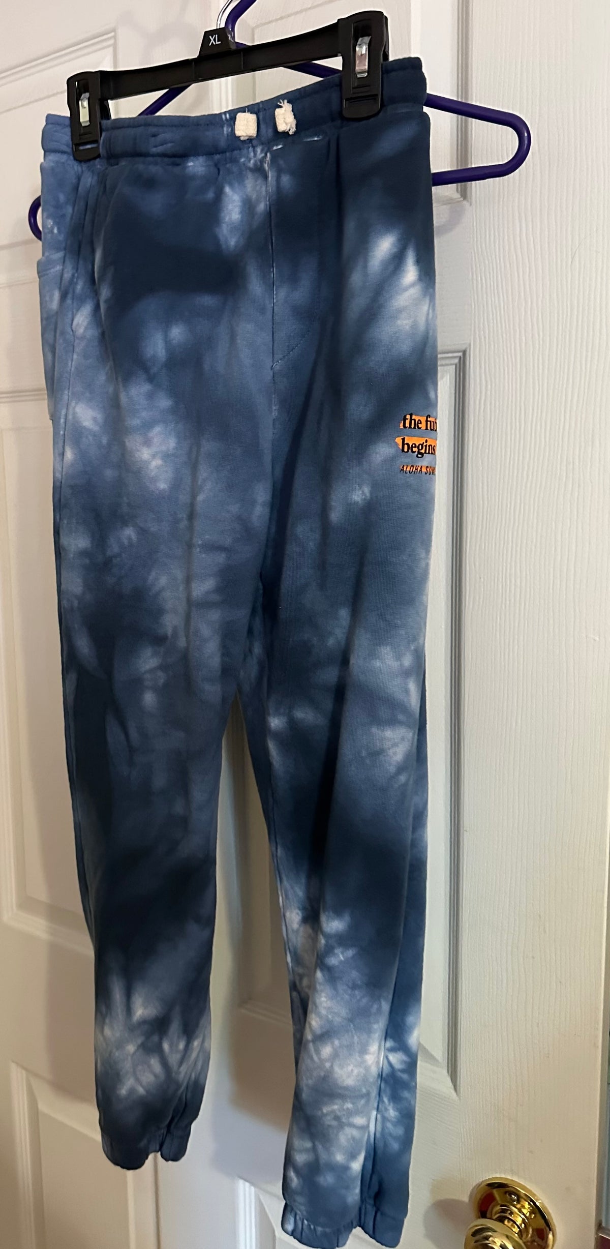 11-12 tye dye sweatpants Warm , drawstring, ZAPA - size Youth - 10 (L)