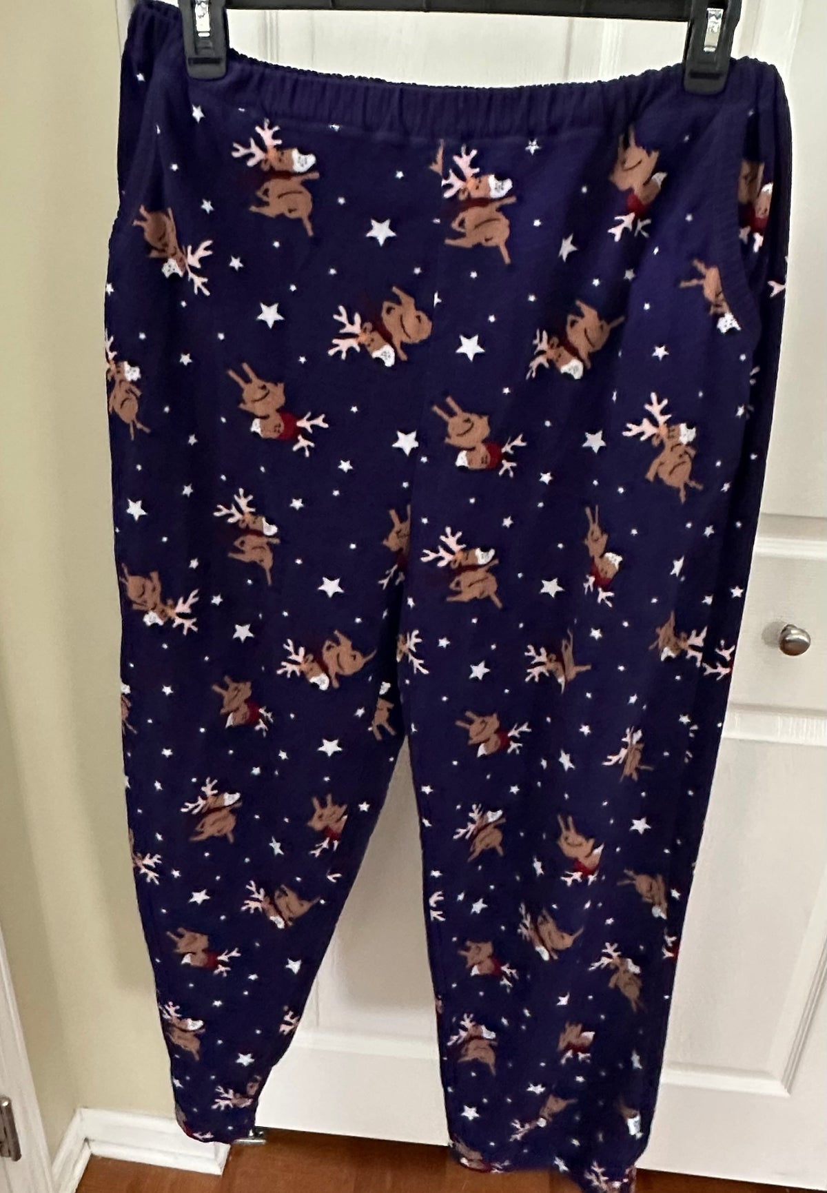 14 reindeer pj pants 100% poly (fleece) - size Women - L (12/14)