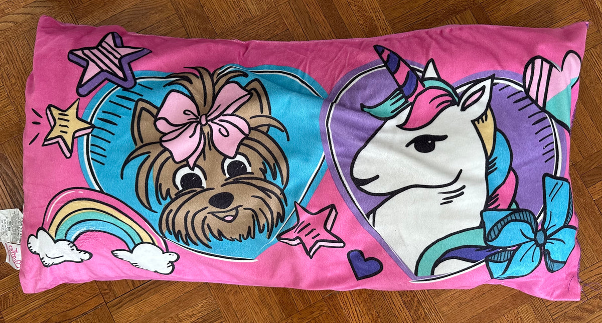 Unicorn dog body pillow Used as a back rest