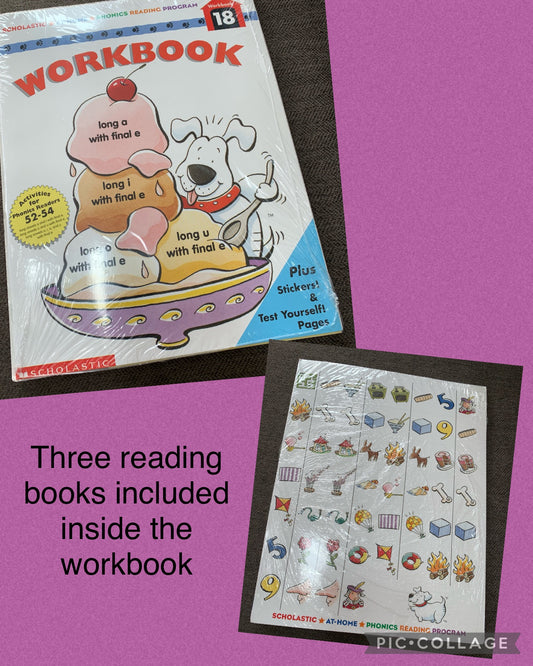 Long vowel workbook With 3 reading books